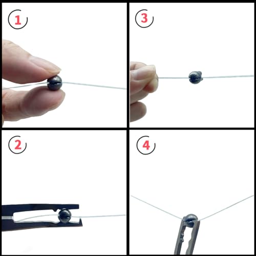 200Pcs/Box Big Size Removable Split Shot Fishing Sinkers(1/7oz,1/9oz,1/10oz,4/50oz,1/25oz,1/50oz Mixed)，Adjust Open Mouth Design Fishing Weights Clip for Freshwater Saltwater
