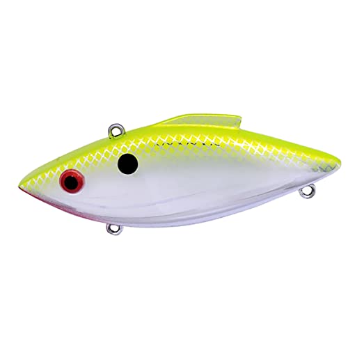 Bill Lewis Lures Lifelike Rat-L-Trap Magnum Force Lipless Crankbait Fishing Wobble Lure for Shallow Saltwater - color: Chartreuse Flash, size: One Size