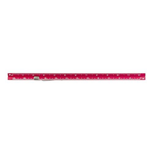 Alumicolor Aluminum Engineer Pocket Scale With Clip, 6IN, Red - color: Red, size: 6 Inch, style: Engineer With Clip