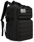 Wotony Military Tactical Backpack for Men Waterproof Daypack 3 Day Assault Pack Molle Bag with Water Bottle Holder - color: Black, size: 35L