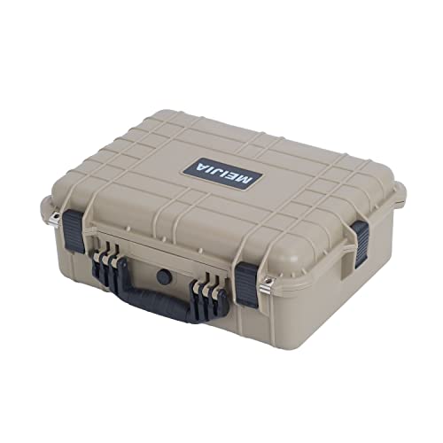 MEIJIA Portable Waterproof Protective Case,Hard Camera Case,Customized Fit Foam Inserted, Elegant Black,Fit for Camera, Equipments, Lens,Drones(Black) - color: Desert Tan, size: 19.78"X15.77"X7.41"