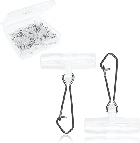 YOTO Sinker Slide for Fishing 30/60pcs Fishing Slide Weight Slides Fishing Line Connector Fishing Accessories - color: Clear - 60pcs