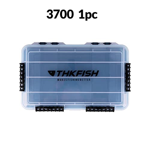 THKFISH Fishing Tackle Box 3700S Tackle Tray Floating Fishing Lure Box Storage Organizer Small Plastic Box with Adjustable Dividers,Sun-Proof 1PC - color: 1PC-3700
