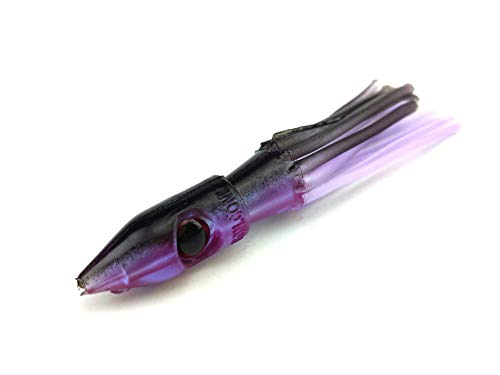 SquidNation Slammer Rubber Bullets Lures 10 Pack 3.50" for Sm & M Ballyhoo Tuna Lures by Squid Nation - color: Purple Crunch