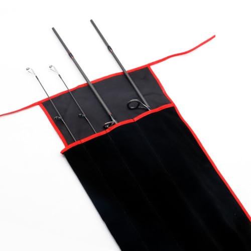 Flannelette Fishing Rod Protector Sleeve Portable Cover Pole Sock Glove Bag Soft Rod Carrying Bag Anti-Scratch Dustproof Storage Case for Freshwater Saltwater Fishing Poles - size: 3Grids 21x140cm