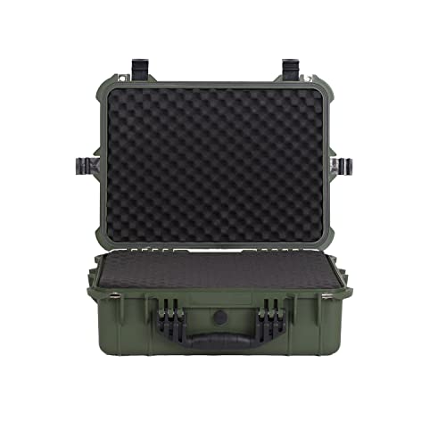 MEIJIA Portable Waterproof Protective Case,Hard Camera Case,Customized Fit Foam Inserted, Elegant Black,Fit for Camera, Equipments, Lens,Drones(Black) - color: Green, size: 19.78"X15.77"X7.41"