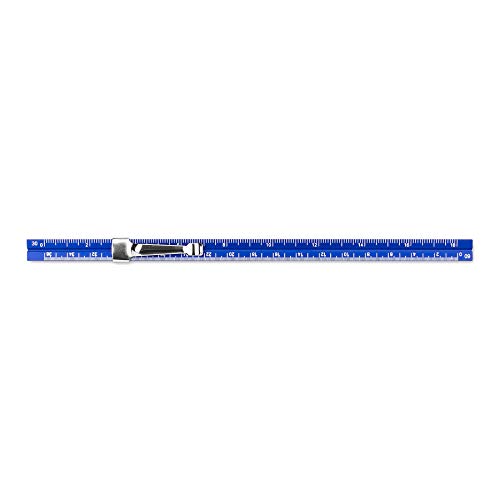 Alumicolor Aluminum Engineer Pocket Scale With Clip, 6IN, Blue - color: Blue, size: 6 Inch, style: Engineer With Clip