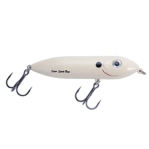 Heddon Super Spook Boyo 3" Topwater Fishing Lure, 3/8 Ounce - color: Bone