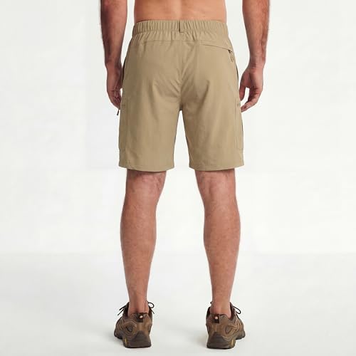 Mens Cargo Shorts - Lightweight Relaxed Fit - Tactical Work Shorts for Men,Stretch Quick Dry Fishing Hiking - color: Khaki, size: 30