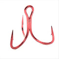Mustad KVD Elite Triple Grip Treble 2X Short 1X Strong - color: Red, size: Size 4 (Pack of 6)