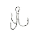 PATIKIL Treble Fish Hooks, Carbon Steel Sharp Round Bend Hook Triple Barbed Hook for Freshwater Saltwater - color: White, size: 17mm/0.67"