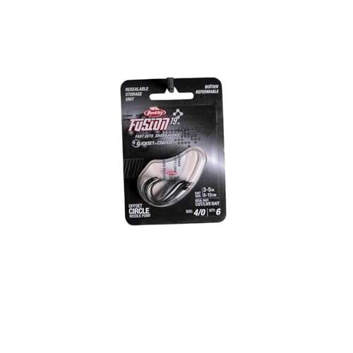 Berkley Fusion19 Wide Gap Live Bait Hooks, Size 4 Fishing Hooks, Needle Point with SlickSet Coating for Easy Penetration, Forged for Added Strength - color: Smoke Satin, size: 4/0, style: Fusion19 Circle Hooks