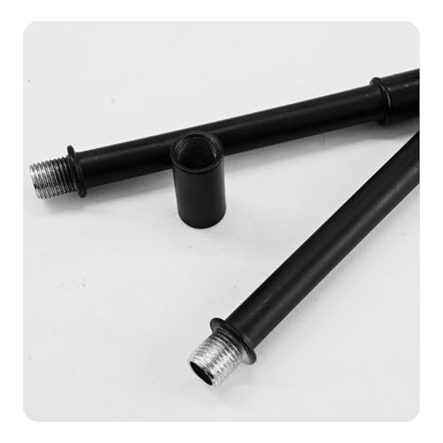 4 Set 4” Straight Pipe Lamp Stem Kit, M10 Double End Threaded Lamp Rod Long Extension Risers, Black Lamp Parts Replacement for DIY Floor Lamps, Table Lamps & Ceiling Lights - size: 4”