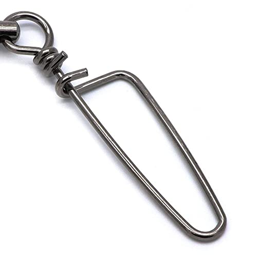 Dr.Fish Fishing Snap Swivels Ball Bearing Swivels Fishing Tackle Saltwater & Freshwater Coast-Lock Lure Snap Clips Terminal Tackle Line Leader Connector Accessories - size: #10-503LB(3.9")