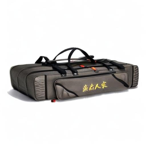 3 Layers Portable Folding Fishing Rod Carrier Reel Case Bags Fish Pole Tools Storage Bag Case Pro Gear Tackle (3 layers/100cm(39.4inch)) - size: 3 layers/100cm(39.4inch)