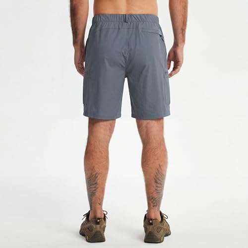 Mens Cargo Shorts - Lightweight Relaxed Fit - Tactical Work Shorts for Men,Stretch Quick Dry Fishing Hiking - color: Light Grey, size: 36