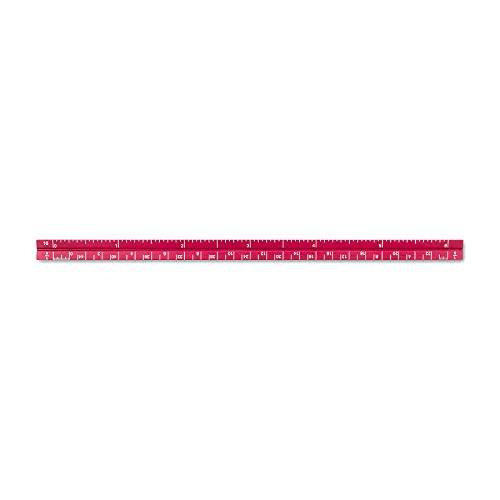 Alumicolor 3610-4 Aluminum Combination Pocket Scale, 6IN, Red - color: Red, size: 6 Inch, style: Combination