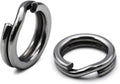 Fishing Split Rings - 50/100Pcs Stainless Steel Lure Ring for Link Fishing Hooks Heavy Duty Saltwater Terminal Tackle Connector - size: 50pcs_black,XS_1#_33lbs