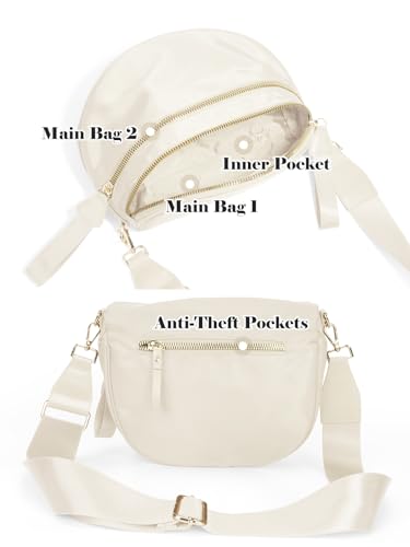 Pure Colour Crossbody Bag Bum Bag for Women,Spacious Purse Fanny Packs Belt Bag,Oversized Bum Bag (Colour Bum Bag-Beige) - color: Colour Bum Bag-Beige