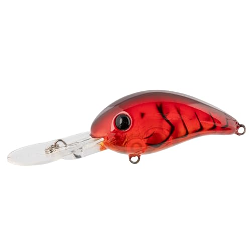 Strike King (HC3XDE-743) 3XD Elite Fishing Lure, Deep Diving Crankbait, 2-Inches, 7/16-Ounce, Unique Curved Bill, Dives to 10-Feet, Rattle Chambers, Size 4 Mustad Triple Grip Hooks, Rosie