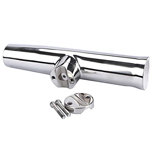 Tournament Style Boat Fishing Rod Holders, Stainless Steel Rail Mount Fishing Rod Holder Clamp on 1" to 1 1/4" Rail for Marine Boat Yacht