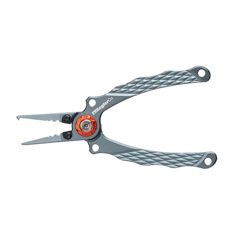 Core Series Fisherman’s Pliers – Professional Aluminum Fishing Pliers with Stainless Steel Line Cutters, Diamond-Textured Grip & Split Ring Tool for Saltwater or Freshwater