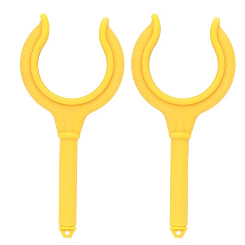 2 pcs Boat Oar Lock, Marine Rowlock Horn Side Mount, Fishing Rod Holder Bracket, for Marine Rubber Dinghy Accessories, Kayak,Cknoe,Marine Boat,Lifeboat - color: Yellow