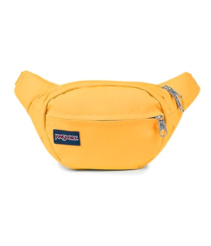 JanSport Fifth Avenue Fanny Pack Crossbody Bags for Women, Men - Stylish, Durable Waist Bag with Adjustable Belt, Main Zippered Pocket, Quick Stash Pocket - Travel Essentials - Black - color: Orange Soda