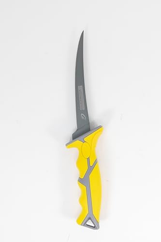 Gambler 7" Karl Flex Fillet Knife Fishing Knives, Bait Knife, Premium Swedish Stainless Steel Blade, Non-Stick Teflon Coating for Smooth, Precise Cuts, Freshwater/Saltwater - size: 7" Flex