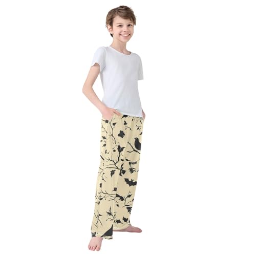 Pajama Pants Long Sleep Pant Elastic Waist Pajama Bottoms with Pockets - color: Color 2, size: 13-14 Years