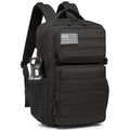 Wotony Military Tactical Backpack for Men Waterproof Daypack 3 Day Assault Pack Molle Bag with Water Bottle Holder - color: Black, size: 25L