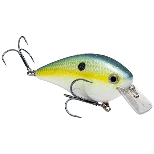 Strike King KVD 1.5 Hard Knock Fishing Lure, 3/8 oz, 3D Lifelike Eyes - color: 538 - Chartreuse Sexy Shad, size: One Size