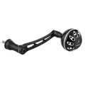 GOMEXUS Power Handle for Shimano Stradic FL FM Stella Vanford Vanquish Nasci Twinpower 1000-5000 Spinning Reel Replacement Crank - color: Black Silver-CNC Version