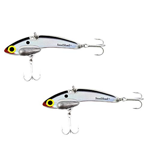 SteelShad - Mini Series (1/4 oz) - 2 Pack - Lipless Crankbait for Freshwater Fishing - Perfect for Ice Fishing, Pan Fishing, Crappie, Walleye and Bass - color: Tennessee Shad