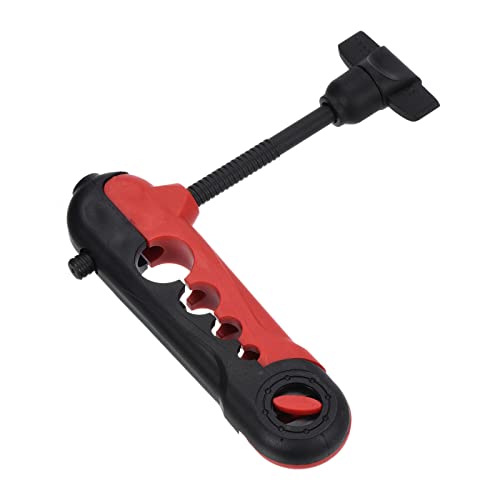 Fishing Line Spooler, Fishing Reel Spool Station Tool Adjustable for Various Sizes Rod, Black Red