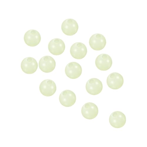 PATIKIL Glow Fishing Beads Plastic Round Rubber Luminous Fishing Bait Eggs Rig Bead Tackle Lures Accessories with Box - color: White, size: 4mm