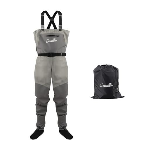 GREENWATER Fly Fishing Breathable Waders for Men Women with Stockingfoot Waterproof Lightweight Chest Waders