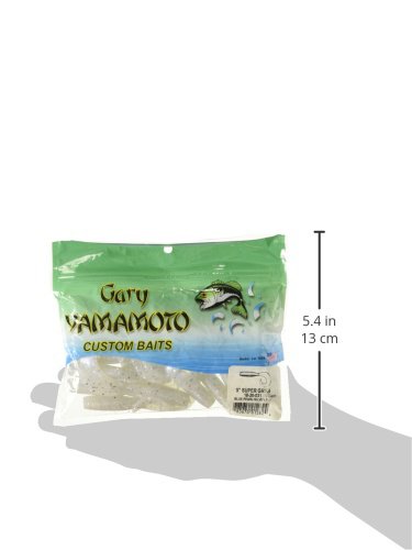 Yamamoto 5" Single Tail Grub Soft Plastic Fishing Angling Swimbait Lures with Tail-Curling Action - 20 Pack - color: BLUE PEARL W/ LARGE SILVER FLAKE (20 PACK), size: 5" SUPER GRUB