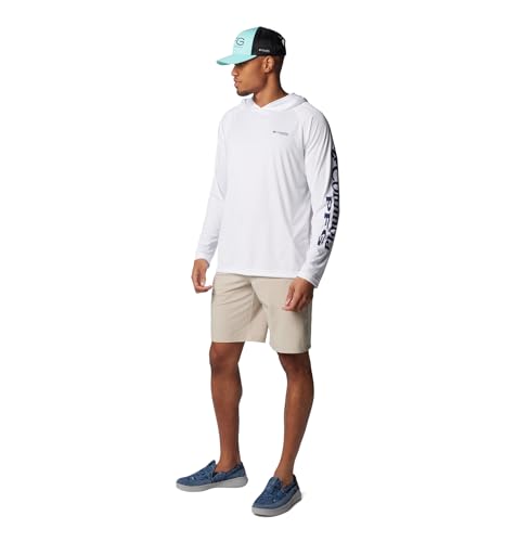 Columbia Men's Terminal Tackle Hoodie - color: White/Nightshade Logo, size: X-Small