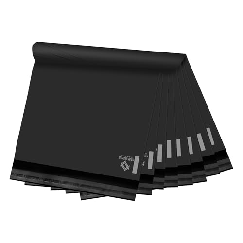 KKBESTPACK 14.5x19 200 PCS Large Poly Mailers Shipping Bags for Small Business – Self Sealing Package Envelopes - color: Black, size: 14.5" x 19" 200pcs
