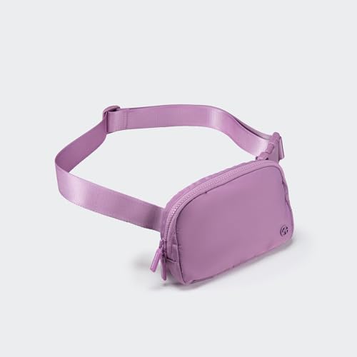 Pander Two Way Zipper Fanny Pack Nylon Everywhere Belt Bag for Women, Water Repellent Waist Packs, Crossbody Bags with Adjustable Strap (Light Purple). - color: Light Purple