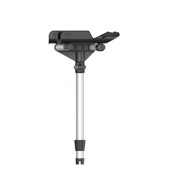 SEAFLO Fishing Rod Holder – Marine-Grade Polypropylene and Aluminum | UV-Resistant, Adjustable, Compact Rod Rack for Boats, Kayaks, and Docks - color: Black