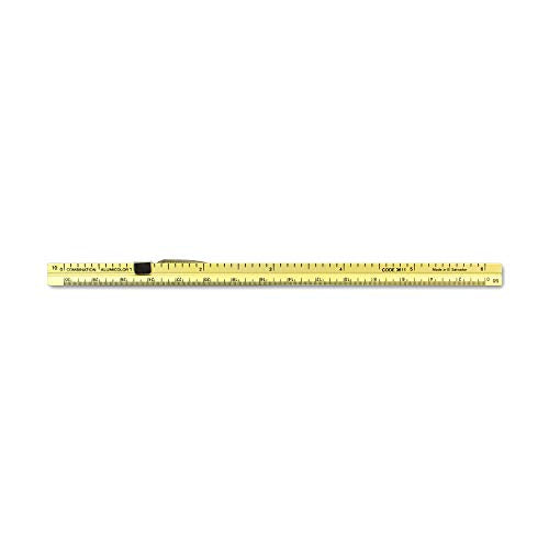 Alumicolor 3611-2 Aluminum Combination Pocket Scale With Clip, 6IN, Gold - color: Gold, size: 6 Inch, style: Combination With Clip