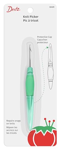 Dritz Clothing Care 82409 Ergonomic Knit Picker, Green