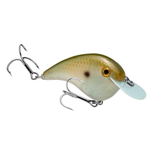 Strike King Chick Magnet Jr. Crankbait Fishing Lure, 1/4 oz, Dives 4-6 Feet, Premium Hooks - color: Green Gizzard Shad