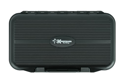 Kingfisher Waterproof Dry Fly Fishing Box with Leaf - color: Black, size: Foam A Box