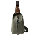 MOYYI Canvas Sling Bag Small Crossbody Bag for Men & Women, 2.5L Mini Casual Daypack Shoulder Bag, 2.5L Capacity (Green) - color: 8004green-2.5l