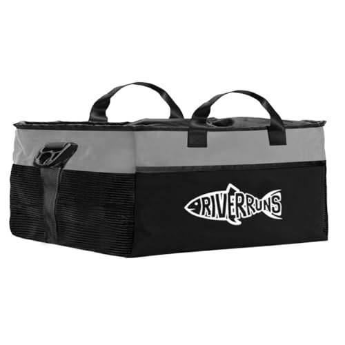 Riverruns Fishing Hunting Wader Bag with Vented Mesh, Waders Boots Bag, Fly Fish Storage Bag for Fishing, Hiking, Camping - color: Charcoal Taupe, size: Large 60 L