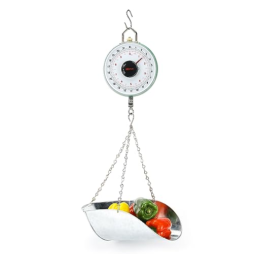 Tada Scale Scoop/Chain with Basket, 22 lbs Load Capacity | Heavy-Duty, Ideal for Farm , Fishing , Indoor and Outdoor Use