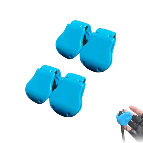 Multifunctional Rod Holder - Portable Takedown Fishing Rod Clips for Ground/Car/Wall/Beach, Auto Fixed Fish Poles Holders with Pressure Grip, Fits Shore/Telescopic Rods & Fixed Ball - color: Blue * 4